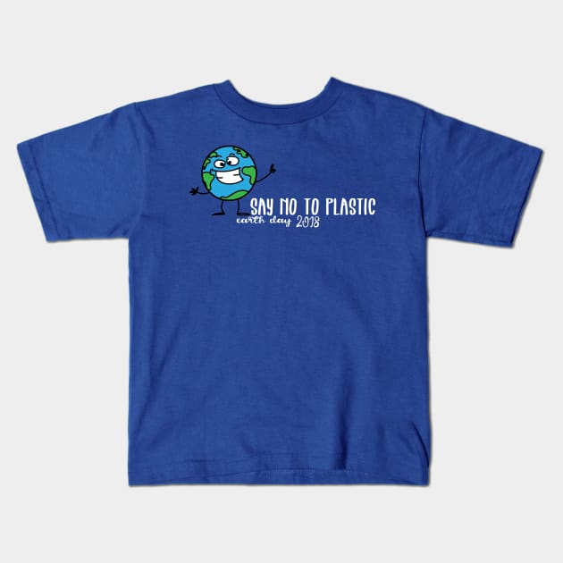 Earth Day Say No To Plastic Kids T-Shirt by Mandz11